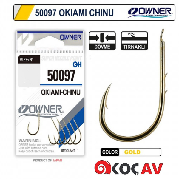 OWNER 50097 OKIAMI-CHINU GOLD OLTA İĞNESİ NO:2(6 ADET)