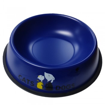 RENKLİ DESENLİ METAL KEDİ KÖPEK MAMA KABI 26 CM