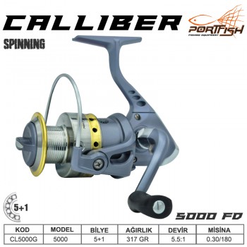 PORTFİSH CALLİBER 5000 FD (2+1) OLTA MAKİNESİ (GRİ)