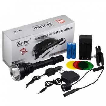 BLACK WATTON WT-148 TX6-800 LÜMEN TÜFEK APARATLI EL FENERİ
