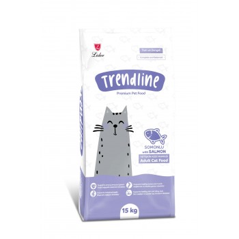 TRENDLİNE SOMONLU YETİŞKİN KEDİ MAMASI 15 KG