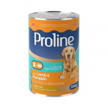 PROLİNE KUZU ETLİ BAL KABAKLI  YETİŞKİN KONSERVE KÖPEK MAMASI (395 GR)