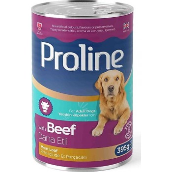 PROLİNE DANA ETLİ YETİŞKİN KONSERVE KÖPEK MAMASI (395 GR)