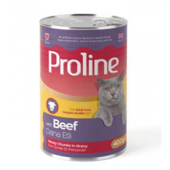 PROLİNE DANA ETLİ YETİŞKİN KONSERVE KEDİ MAMASI