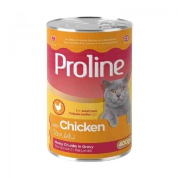 PROLİNE TAVUKLU YETİŞKİN KONSERVE KEDİ MAMASI 400 G.