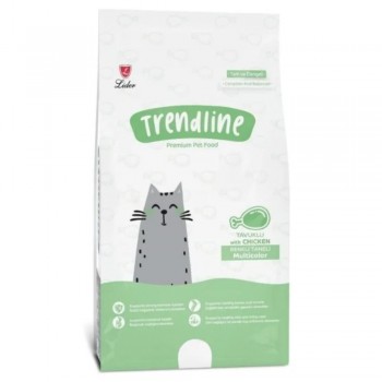 TRENDLİNE MULTİCOLOR GURME TAVUKLU YETİŞKİN KEDİ MAMASI 15 KG
